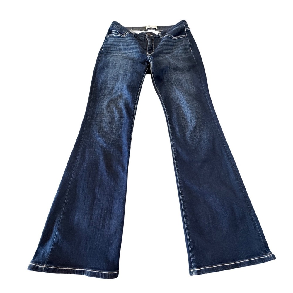 BKE Denim Womens Dark Wash Flare Leg Jeans 29x32 Stretch Cotton Blend Indigo - Picture 2 of 10
